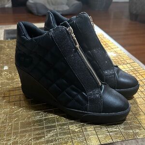 Juicy Couture Glitter Wedge Sneakers New